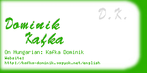 dominik kafka business card